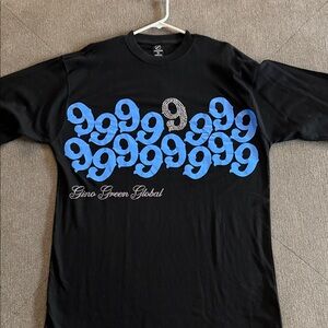 Gino Green Global Studded 999 Black and Blue Long Sleeve Tee